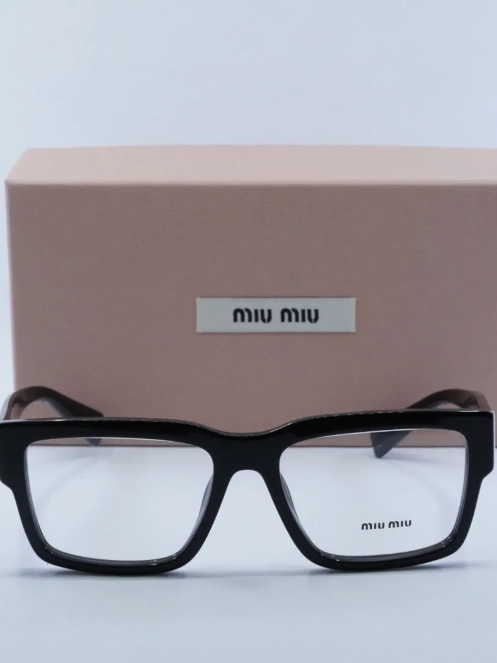 Miu Miu MU02XV 1AB1O1 Rectangle Eyeglasses – Black 54mm